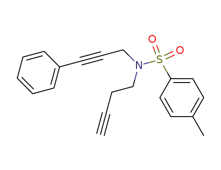 Molecular Structure of 919109-30-1 (Benzenesulfonamide,
N-3-butyn-1-yl-4-methyl-N-(3-phenyl-2-propyn-1-yl)-)