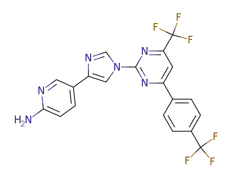 5-{1-[4-trifluoromethyl-6-(4-trifluoromethyl-phenyl)-pyrimidin-2-yl]-1H-imidazol-4-yl}-pyridin-2-ylamine