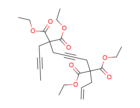 Molecular Structure of 784152-23-4 (1-Tridecene-6,11-diyne-4,4,9,9-tetracarboxylic acid, tetraethyl ester)