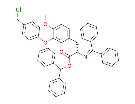 L-Tyrosine,
3-[4-(chloromethyl)phenoxy]-N-(diphenylmethylene)-O-methyl-,
diphenylmethyl ester