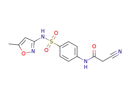 Molecular Structure of 901373-59-9 (2-cyano-N-(4-{[(5-methylisoxazol-3-yl)amino]sulfonyl}phenyl)acetamide)