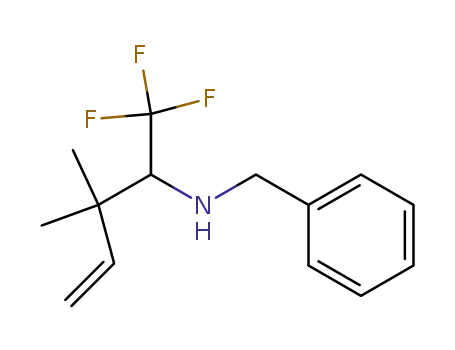 Molecular Structure of 592537-87-6 (Benzenemethanamine, N-[2,2-dimethyl-1-(trifluoromethyl)-3-butenyl]-)