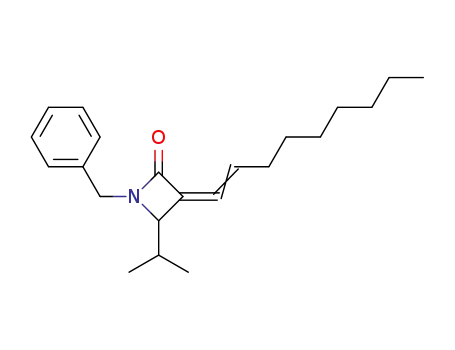 2-Azetidinone, 4-(1-methylethyl)-3-(1-nonenylidene)-1-(phenylmethyl)-