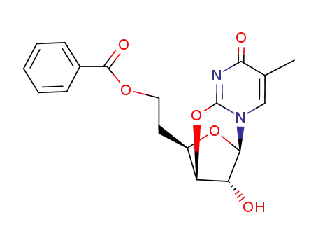 2,3'-anhydro-1-(6'-O-benzoyl-5'-deoxy-β-D-glucofuranosyl)thymine