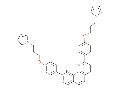 Molecular Structure of 141484-30-2 (1,10-Phenanthroline, 2,9-bis[4-[3-(1H-pyrrol-1-yl)propoxy]phenyl]-)