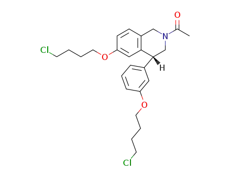 (-)-N-acetyl-6-(4-chlorobutoxy)-4-<3-(4-chlorobutoxy)phenyl>-1,2,3,4-tetrahydroisoquinoline