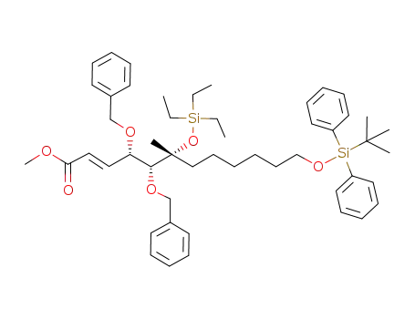 (E,4S,5R,6R)-methyl 4,5-bis(benzyloxy)-12-t-butyldiphenylsiloxy-6-triethylsiloxy-6-methyldodec-2-enoate