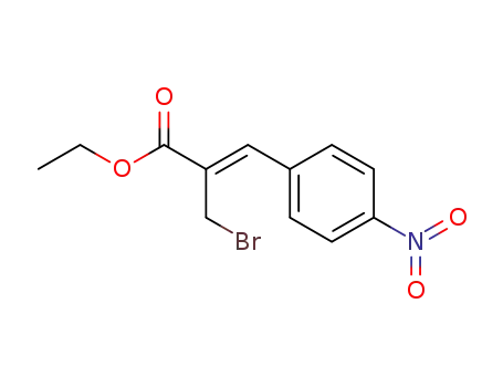 Molecular Structure of 88039-52-5 (2-Propenoic acid, 2-(bromomethyl)-3-(4-nitrophenyl)-, ethyl ester, (Z)-)