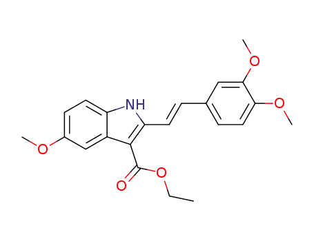 2-[(E)-2-(3,4-Dimethoxy-phenyl)-vinyl]-5-methoxy-1H-indole-3-carboxylic acid ethyl ester