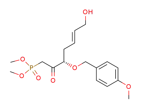 Molecular Structure of 849361-63-3 (Phosphonic acid,
[(3S,5E)-7-hydroxy-3-[(4-methoxyphenyl)methoxy]-2-oxo-5-heptenyl]-,
dimethyl ester)