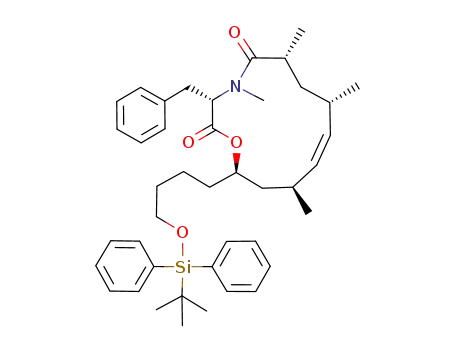 1-Oxa-4-azacyclotridec-9-ene-2,5-dione,
13-[4-[[(1,1-dimethylethyl)diphenylsilyl]oxy]butyl]-4,6,8,11-tetramethyl-3-(
phenylmethyl)-, (3S,6R,8S,9Z,11S,13R)-