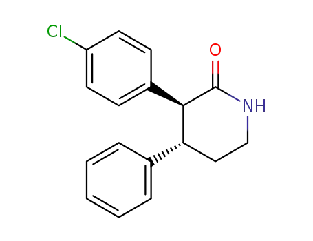 Molecular Structure of 107234-91-3 ((3S,4R)-3-(4-chlorophenyl)-4-phenyl-piperidin-2-one)