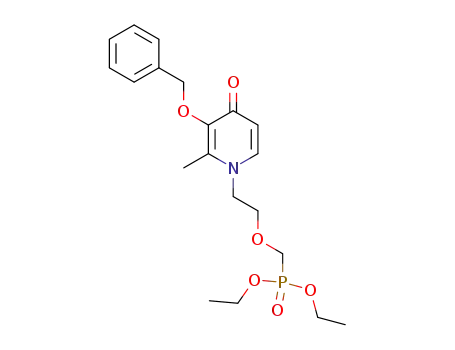 Phosphonic acid,
[[2-[2-methyl-4-oxo-3-(phenylmethoxy)-1(4H)-pyridinyl]ethoxy]methyl]-,
diethyl ester