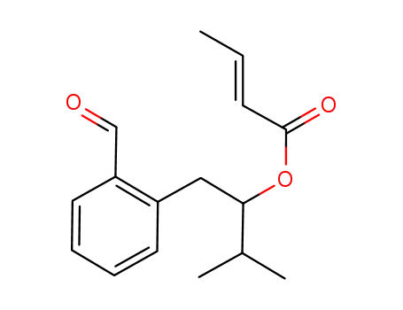 but-2-enoic acid 1-(2-formylbenzyl)-2-methylpropyl ester