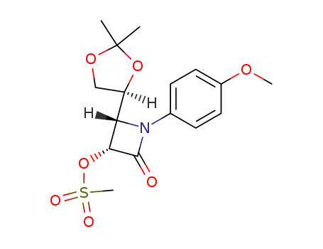 (3R,4S)-cis-1-(p-anisyl)-3-(mesyloxy)-4-<(S)-2,2-dimethyl-1,3-dioxolan-4-yl>azetidin-2-one