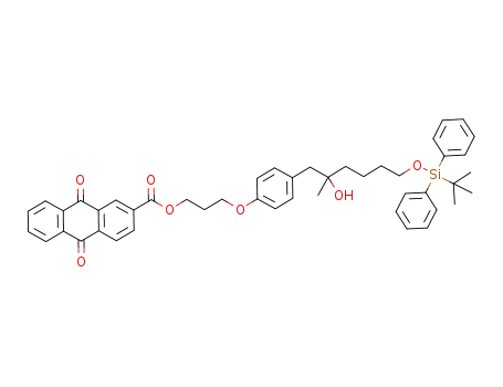 3-(4-(6-(tert-butyldiphenylsilyl-oxy)-2-hydroxy-2-methylhexyl)-phenoxy)propyl 9,10-dioxo-9,10-dihydroanthracene-2-carboxylate