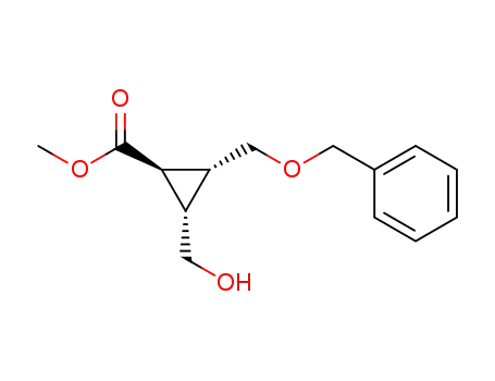 Cyclopropanecarboxylic acid,
2-(hydroxymethyl)-3-[(phenylmethoxy)methyl]-, methyl ester,
(1R,2S,3R)-