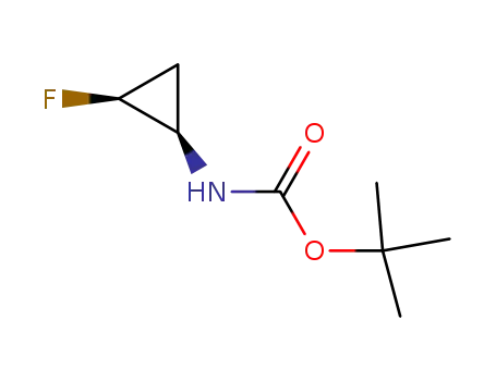 Molecular Structure of 127199-16-0 (Carbamic acid, (2-fluorocyclopropyl)-, 1,1-dimethylethyl ester, (1R-cis)- (9CI))