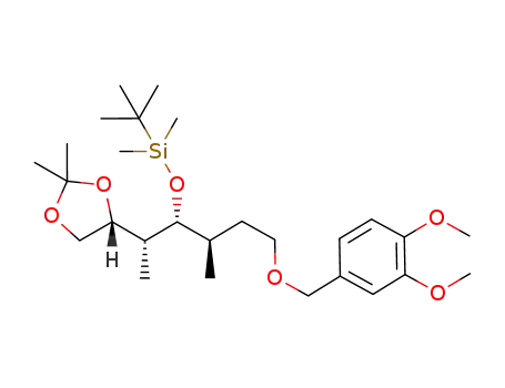 tert-butyl[((1R,2R)-4-[(3,4-dimethoxybenzyl)oxy]-1-{(1R)-1-[(4R)-2,2-dimethyl-1,3-dioxolan-4-yl]ethyl}-2-methylbutyl)oxy]dimethylsilane