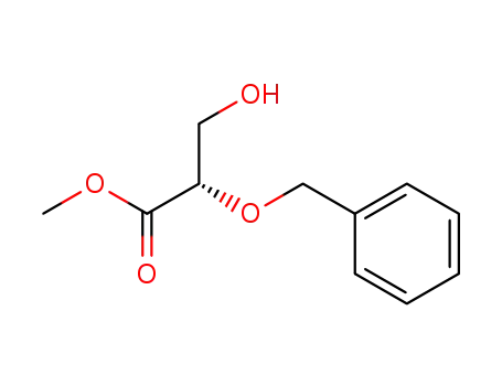 Molecular Structure of 151073-24-4 (Propanoic acid, 3-hydroxy-2-(phenylmethoxy)-, methyl ester, (2S)-)