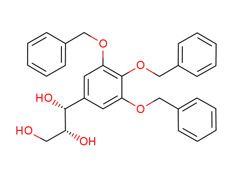Molecular Structure of 915954-66-4 (1,2,3-Propanetriol, 1-[3,4,5-tris(phenylmethoxy)phenyl]-, (1R,2R)-)