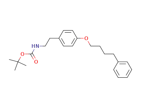 Molecular Structure of 788825-02-5 (Carbamic acid, [2-[4-(4-phenylbutoxy)phenyl]ethyl]-, 1,1-dimethylethyl
ester)