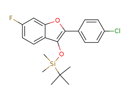 <i>tert</i>-butyl-[2-(4-chloro-phenyl)-6-fluoro-benzofuran-3-yloxy]-dimethyl-silane