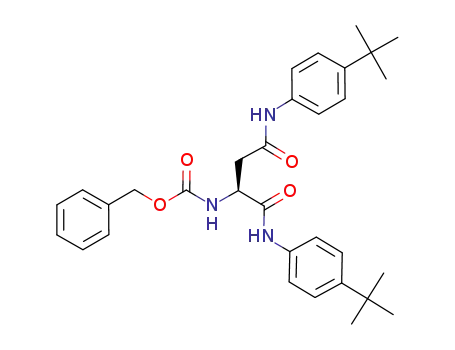 Molecular Structure of 918309-76-9 ([1,2-bis-(4-<i>tert</i>-butyl-phenylcarbamoyl)-ethyl]-carbamic acid benzyl ester)