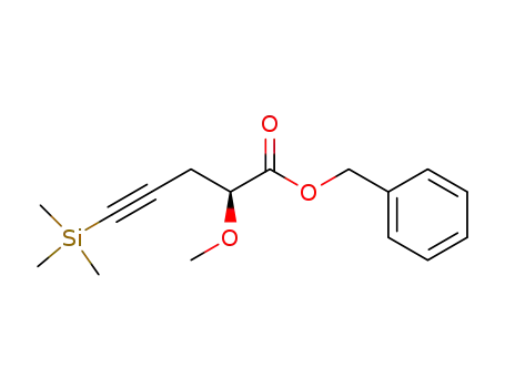 (S)-2-Methoxy-5-trimethylsilanyl-pent-4-ynoic acid benzyl ester
