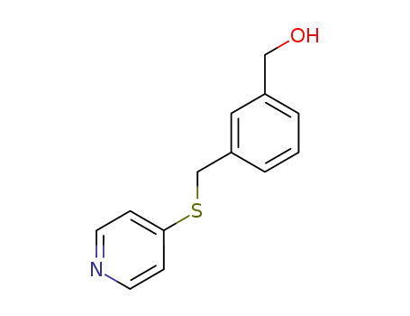 Molecular Structure of 811801-40-8 ([3-[[(PYRIDIN-4-YL)THIO]METHYL]PHENYL]METHANOL)