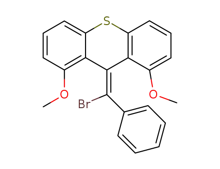 Molecular Structure of 858682-21-0 (9-(bromo-phenyl-methylene)-1,8-dimethoxy-9<i>H</i>-thioxanthene)