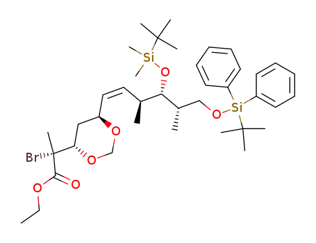 ethyl (2R,3S,5S,6Z,8S,9S,10S)-2-bromo-9-(tert-butyldimethylsiloxy)-11-(tert-butyldiphenylsiloxy)-2,8,10-trimethyl-3,5-methylenedioxy-6-undecenoate