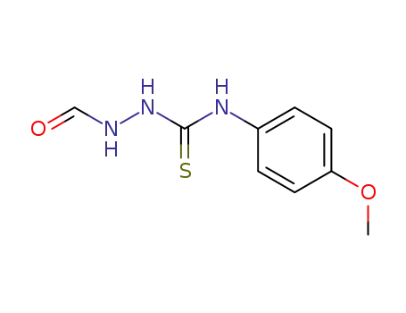 Molecular Structure of 185034-14-4 (Hydrazinecarbothioamide, 2-formyl-N-(4-methoxyphenyl)-)