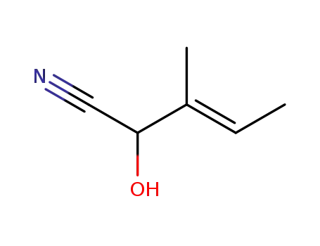 Molecular Structure of 146255-62-1 (3-Pentenenitrile, 2-hydroxy-3-methyl-, (E)-)