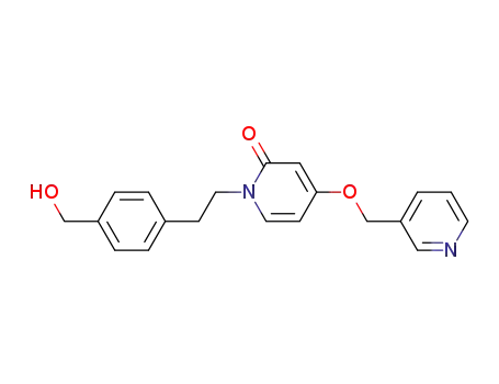 Molecular Structure of 1008518-69-1 (1-[2-(4-hydroxymethyl-phenyl)-ethyl]-4-(pyridin-3-ylmethoxy)-1H-pyridin-2-one)