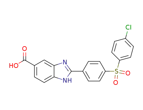 1H-Benzimidazole-5-carboxylic acid,
2-[4-[(4-chlorophenyl)sulfonyl]phenyl]-
