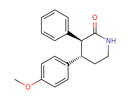 Molecular Structure of 107234-89-9 ((3S,4R)-4-(4-methoxyphenyl)-3-phenylpiperidin-2-one)