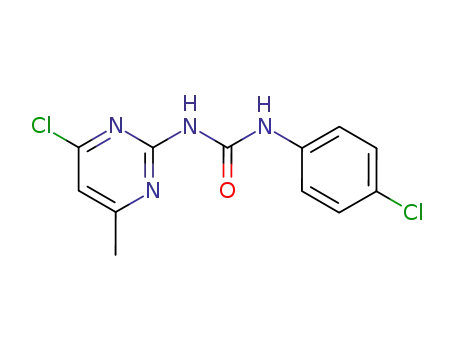 Molecular Structure of 859732-53-9 (1-(4-chloro-6-methyl-2-pyrimidinyl)-3-(p-chlorophenyl)urea)