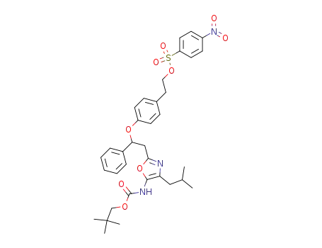 2-<2-phenyl-2-<4-<2-<<(p-nitrophenyl)sulfonyl>oxy>ethyl>phenoxy>ethyl>-4-isobutyl-5-<(tert-butylcarboxy)amino>oxazole