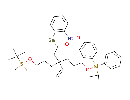 1-[3-[3-(tert-Butyl-dimethyl-silanyloxy)-propyl]-6-(tert-butyl-diphenyl-silanyloxy)-3-vinyl-hexylselanyl]-2-nitro-benzene
