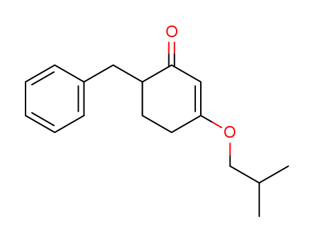Molecular Structure of 375384-90-0 (2-Cyclohexen-1-one, 3-(2-methylpropoxy)-6-(phenylmethyl)-)