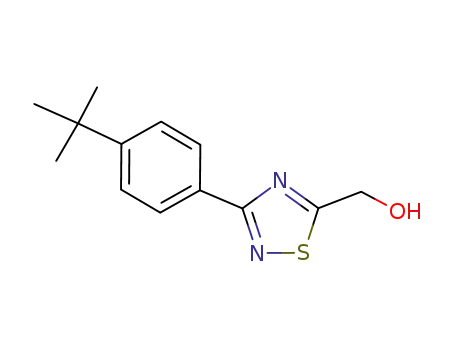 Molecular Structure of 851224-97-0 (1,2,4-Thiadiazole-5-methanol, 3-[4-(1,1-dimethylethyl)phenyl]-)