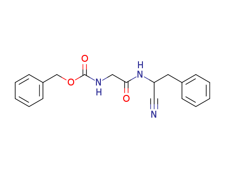 Carbamic acid, [2-[(1-cyano-2-phenylethyl)amino]-2-oxoethyl]-,  phenylmethyl ester
