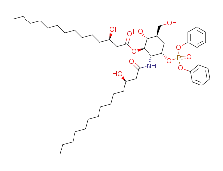 (R)-3-Hydroxy-tetradecanoic acid (1R,2R,3S,5R,6R)-3-(diphenoxy-phosphoryloxy)-6-hydroxy-5-hydroxymethyl-2-((R)-3-hydroxy-tetradecanoylamino)-cyclohexyl ester