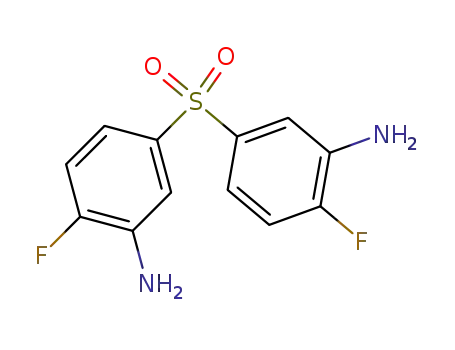 Molecular Structure of 40939-65-9 (3,3'-Sulfonylbis[6-fluoroaniline])