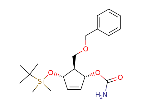 <1(R)-(1α,4α,5β)>-5-<(benzyloxy)methyl>-4-<(tert-butyldimethylsilyl)oxy>-2-cyclopenten-1-ol carbamate