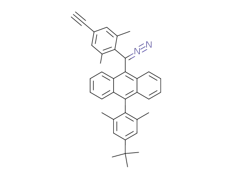 9-(4-<i>tert</i>-butyl-2,6-dimethyl-phenyl)-10-[diazo-(4-ethynyl-2,6-dimethyl-phenyl)-methyl]-anthracene