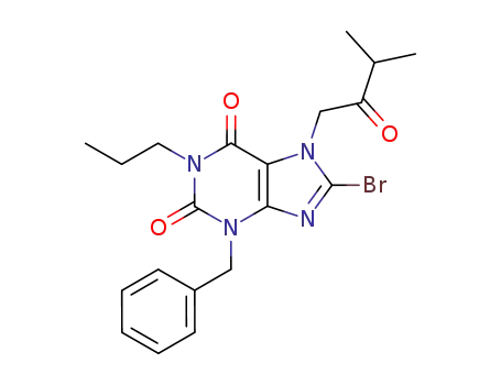 3-benzyl-8-bromo-7-(3-methyl-2-oxobutyl)-1-propyl-3,7-dihydropurine-2,6-dione