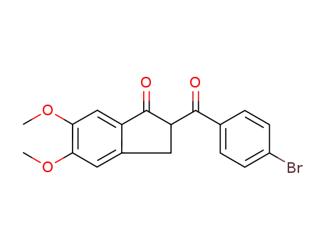 Molecular Structure of 760990-49-6 (1H-Inden-1-one, 2-(4-bromobenzoyl)-2,3-dihydro-5,6-dimethoxy-)
