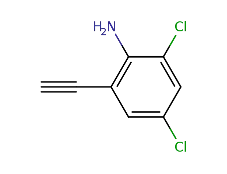 Molecular Structure of 684250-09-7 (2,4-dichloro-6-ethynyl-aniline)